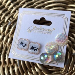 Mermaid Earring Set - Set of 3 Stud Earrings NWT